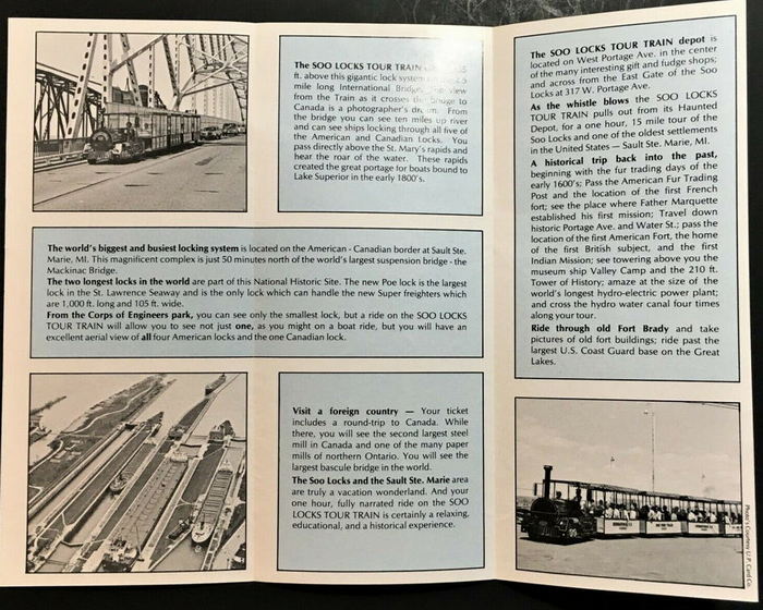 Soo Train Tours - Postcard Info And Momentos (newer photo)